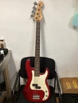 Crescent 4 Steel String Electric Bass Guitar Exquisite Burning Fire Style - Red. Fixed Price $149.95.