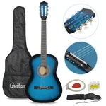 Beginners Acoustic W/guitar Case, Strap, Tuner & Pick Steel Strings Blue. Fixed Price $45.19.