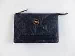 (no Customs Tax) Versace La Medusa Blue Baroque Floral Motif Embossed Clutch Bag. Fixed Price $589.00.