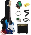Stedman Pro Beginner Bass Guitar Metallic Blue. Fixed Price $209.95.