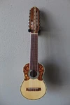 Brand New Villela V8VA Soprano Guitar - Charango Size With Strap Gold. Fixed Price $910.00.