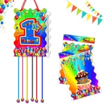 1ST Birthday Pi Ata First Party Pull String Game Baby Theme Rainbow Unicorn Boys. Fixed Price $6.67.