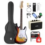 Donner DST-100S 39 Inch Full Size Electric Guitar Kit Solid Body Sunburst,. Fixed Price $201.93.