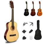 30" Wood Acoustic With Case,guitar Book And Accessories For Kids/girls.... Fixed Price $59.75.