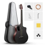 38" Carbon Wood Guitar Donner RISING-G2 Wine Red Acoustic Electric Intermediate. Fixed Price $169.99.