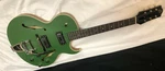 The Loar Electric Hollwobody Guitar New Thinbody Archtop Green LH-306T Bigsby. Fixed Price $775.00.