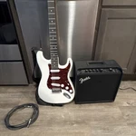 The Main Item Shown Is An Austin AST100 Electric Guitar W/ Amplifier Strap Cable. Fixed Price $650.00.
