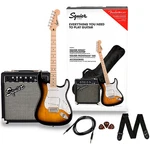 Squier Sonic Stratocaster Guitar Pack With Fender Frontman 10G Amp Sunburst. Fixed Price $369.99.