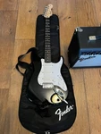 Fender Squier Strat 2008 Six String Guitar W 15G Amp. Fixed Price $230.00.
