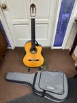 Used Aria A-60CWE Classical Acoustic Electric Guitar Nylon Strings With Bag. Fixed Price $775.00.