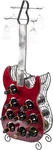 Vintage Wood Metal Guitar Shaped 9 Bottle Freestanding Large, Red. Fixed Price $138.30.