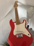 J. Reynolds Red Solid Body 6 String Mini Electric Guitar. Fixed Price $90.00.