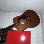 Washburn Dreadnought Acoustic Guitar 6 String Mahogany Brown Full Size. Fixed Price $300.00.