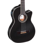 Ortega Family Series Pro RCE145BK Thinline Acoustic-electric Nylon Guitar Black. Fixed Price $499.99.