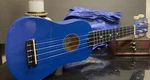 Diamond Head DU-107 Blue Ukelele With Cover Gentley Used. Fixed Price $25.00.