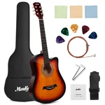 38" Moukey EAG-100 Sunburst Acoustic Guitar Starter Kit For Kids Youth Adults. Fixed Price $59.99.