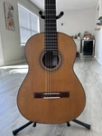 Used Marlon Navarro Student Model Classical Guitar, 630MM, Cedar And Walnut. Fixed Price $1400.00.