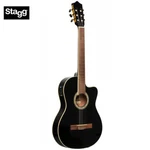 Stagg SCL60 Tce-blk Cutaway Slim Line Acoustic Electric Classical Guitar Black. Fixed Price $225.99.