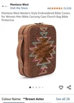 Montana West Brown Aztec Women Men's Bible Book Travel Case - Cow Hide. Fixed Price $36.39.