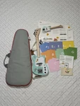 Loog Mini Electric Guitar, Gig Bag, Strap, 2 Picks, And Chord Flashcards. Fixed Price $209.00.