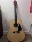 Squier Acoustic Guitar Natural Wood 6 String Beginner Student Full Size Tested. Fixed Price $147.00.