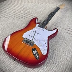 Cherry Sunburst Electric Guitar Package With Gig Bag, S-s-s Pickups, Full-size. Fixed Price $85.95.