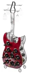 Vintiquewise Vintage Wood And Metal Guitar Shaped Wine Bottle Large, Red. Fixed Price $132.79.