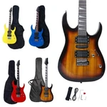 Glarry 170 Burning Hsh Electric Guitar Set Right Handed Practice Basswood. Fixed Price $62.99.