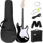 Zeny 39IN Full Size Electric Guitar With 10W Amp, Case And 39", Black. Fixed Price $157.99.