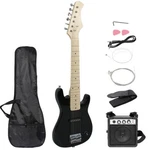 30'' Kids Electric Guitar With 5W Amp, Matched Case, Strap For Beginner Black. Fixed Price $73.19.