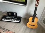 Palmer Acoustic Guitar Model Pc 13-N With Case Stand, Plus Yamaha Keyboard.. Fixed Price $150.00.