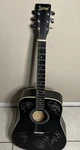 Lauren LA125BK -40 X16 Acoustic Black Guitar Used-(red Jumpsuit Signatures). Fixed Price $1161.09.