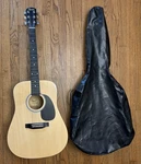 Squier By Fender Acoustic Guitar Model 093-0300-021 W/ Case Excellent Condition. Fixed Price $129.99.