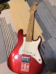 Burswood Red Electric Guitar Solid Body 6 String Maple Neck 21 Frets. Fixed Price $90.00.