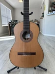 New Marlon Navarro Student Model Classical Guitar, 640MM, Cedar And Walnut. Fixed Price $1599.00.