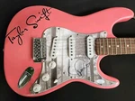 Taylor Swift Signed Pink Electric Stedman Guitar Custom Folklore Pickguard Jsa. Fixed Price $1399.95.