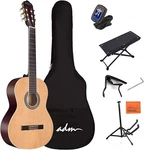 Adm JC613 36" Or 39" Natural Gloss Finish Nylon String Guitar Pkg Free Shipping!. Fixed Price $129.00.