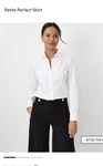 Ann Taylor Women's Ivory Solid Collared Button-up Top Petite 16P 20465148. Fixed Price $38.00.