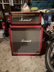 Marshall MG100HDFX Red With MG412A Combo Guitar Amplifier. Fixed Price $3500.00.