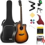 Donner DAG-1CS Acoustic Guitar Beginner Kit 41 Sunburst Cutaway Bundle Set. Fixed Price $247.06.