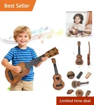 Lightweight Mini Ukulele For Kids - Perfect First Guitar Toy Ages 3 And Up. Fixed Price $20.14.