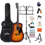 Acoustic Guitar 41 Inch Dreadnought Beginner Starter Kit Sunburst Adm Free Adult. Fixed Price $259.99.
