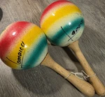 Maracas Wooden Pair Colorful Painted Turtle Design Hand Percussion Shakers. Fixed Price $20.78.