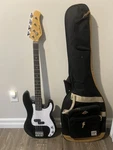 Archer Electric Bass Guitar 4 String Solid Body Black Right-handed With Gig Bag. Fixed Price $72.99.