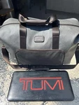 Tumi Alpha Grey Double Expansion Travel Satchel Bag Model 22159EG2 Jb Monogram. Fixed Price $399.99.