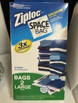 Sc Johnson Ziploc Space Vacuum Seal Bags 2 Large + Travel New In Box. Fixed Price $25.49.