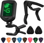Guitar Capo Tuner Set With Picks Holder For Beginners Players Random New. Fixed Price $12.99.