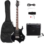 New Black Burning Fire Basswood Electric Guitar School Band With Bag & 20W Amp. Fixed Price $92.49.