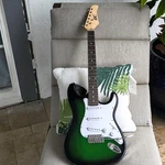 Bc 6-STRING Solid Body Electric Guitar Green Burst Right-handed W/ Gig Bag. Fixed Price $31.00.