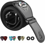 Adjustable Acoustic Electric Guitar Bass Strap 3" Wide Pad Holder 6 Picks Gift. Fixed Price $16.19.